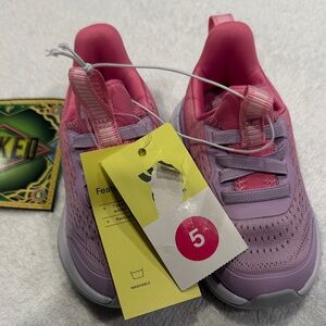 Girls Pink & Lavender Athletic Sneakers - Size 5.